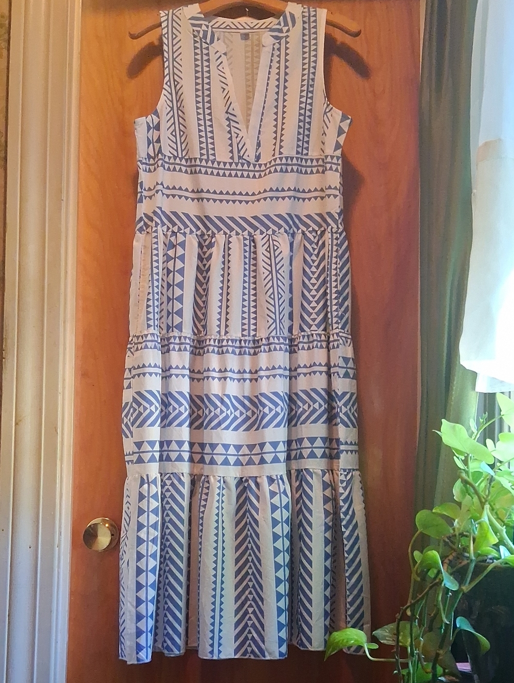 Sleeveless Printed Maxi Dress